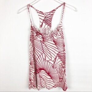 Banana Republic | Women's Red & White Print Sleeveless Tank Top Size Medium